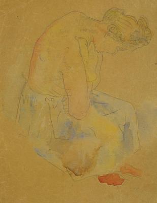 Frauenstudie (study Of A Woman) Artwork by Oskar Kokoschka