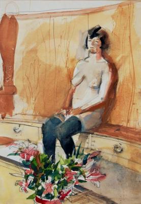 Woman With Stockings Artwork by Stan Smith