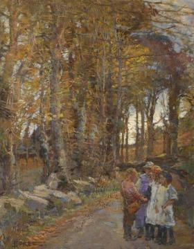 In The Lane Artwork by Elizabeth Adela Stanhope Forbes