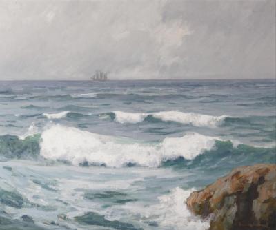 Breaking Waves (sailing Along) Artwork by Maurice Braun