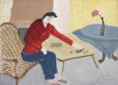Female Gamester Artwork by Milton Avery