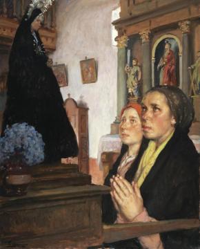 Praying To The Dolorosa (orando A La Dolorosa) Artwork by Fernando Alvarez Sotomayor