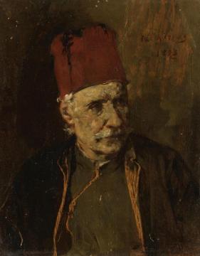 Portrait Of A Greek Man Artwork by Nikiforos Lytras