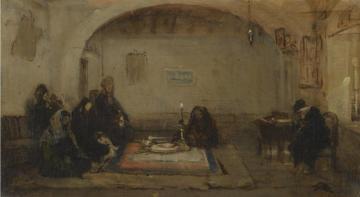 Interior With Figures Artwork by Nikiforos Lytras