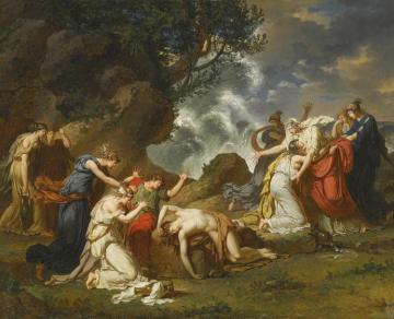 A Scene From Classical Mythology, Possibly Ceryx And Alcyone Artwork by Charles Meynier