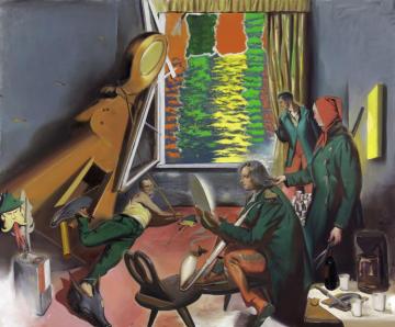 Unter Feuer,2010 Artwork by Neo Rauch