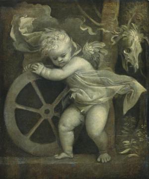Cupid With The Wheel Of Fortune Artwork by Titian