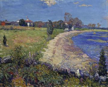 Curving Beach,new England Artwork by William James Glackens