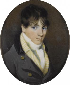 A Portrait Miniature Of A Gentleman Artwork by Sir William Nicholson