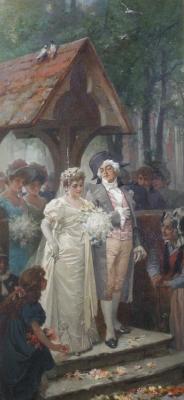 The Happy Bride Artwork by Marcus Stone