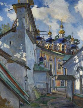 View Of The Pechera Monastery Artwork by Sergei Arsenevich Vinogradov