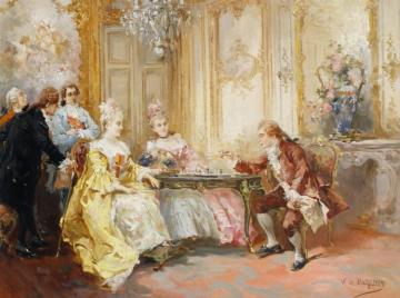 The Chess Game Artwork by Vicente García De Paredes