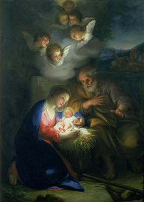 Nativity Scene Artwork by Anton Raphael Mengs