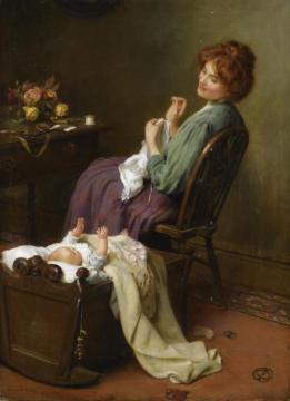 Mother's Darling Artwork by Arthur John Elsley