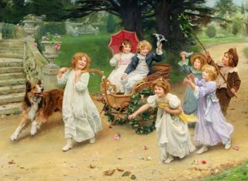 The Happy Pair (a Royal Procession) Artwork by Arthur John Elsley