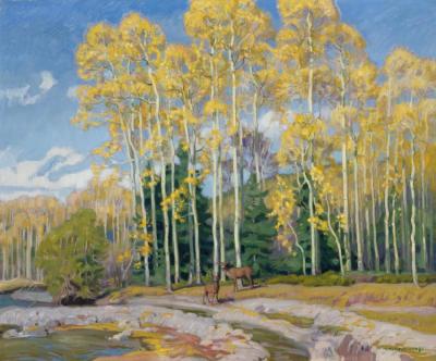 The Waterhole, 1930 Artwork by E. Martin Hennings