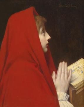 The Red Cloak Artwork by Jules Joseph Lefebvre