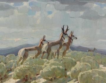 On The Old Plains Artwork by William Herbert Dunton