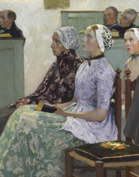Sunday Mass Artwork by Gari Melchers