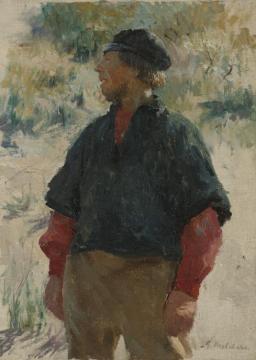 Fisherman In The Dunes Artwork by Gari Melchers