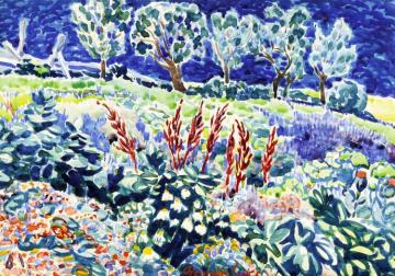 My Garden, Berk Hills Artwork by George Benjamin Luks