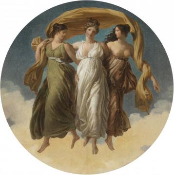 The Three Graces Artwork by Alexandre Evariste Fragonard