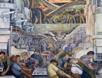 Detroit Industry,north Wall (detail) Artwork by Diego Rivera