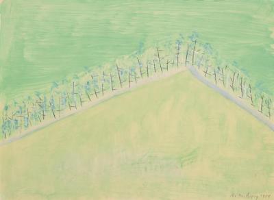 Trees On Hillside Artwork by Milton Avery
