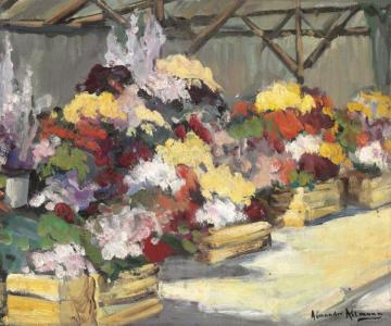 MarchÉ Aux Fleurs Artwork by Alexandre Altmann