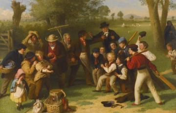 The Fight (the Cricket Match) Artwork by John Morgan