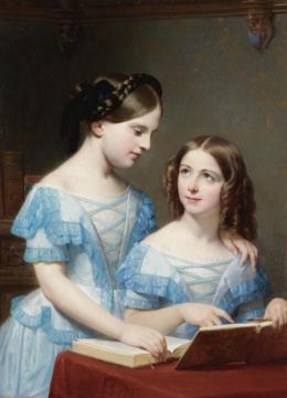 The Two Sisters Artwork by Nicolas Louis François Gosse