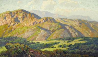 Hills At Lakeside, San Diego Artwork by Maurice Braun