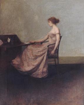 The Letter Artwork by Thomas Wilmer Dewing
