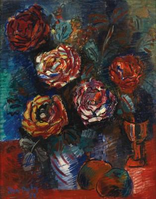Nature Morte Au Bouquet De Roses Artwork by Jean Dufy
