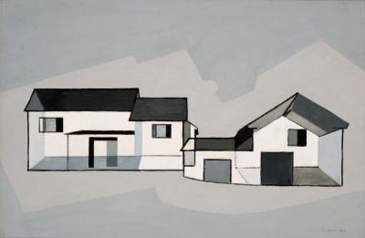 On The Theme Of Farm Buildings, 1947 Artwork by Charles Sheeler