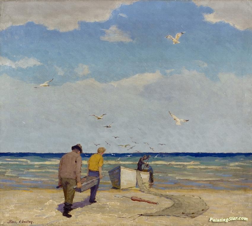 Return Of The Fisherman, 1940 Artwork by Frank V. Dudley
