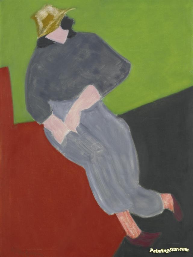 Red Sofa Artwork by Milton Avery