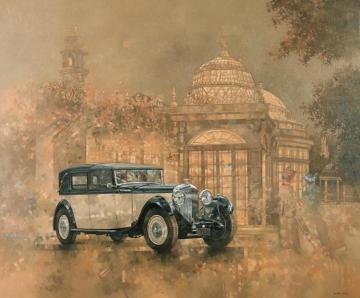 1931 Eight Litre Bentley Sedanca De Ville Artwork by Peter Miller