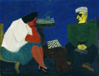 The Checker Players,1938 Artwork by Milton Avery