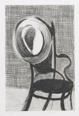 Hat On Chair Artwork by David Hockney