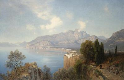 View Of Sorrento (sorrento) Artwork by Oswald Achenbach