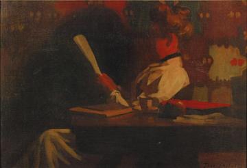 Woman In An Interior, Reading Artwork by Thomas P. Anshutz