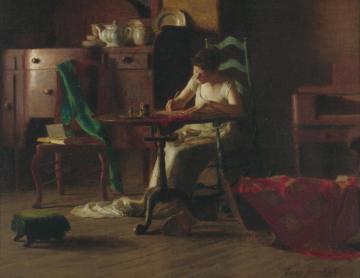 Woman Writing At A Table Artwork by Thomas P. Anshutz