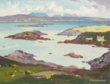 Skye From Arisaig Artwork by Donald McIntyre