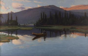 Landskap Fra Djupsjøen,1901 Artwork by Christian Skredsvig
