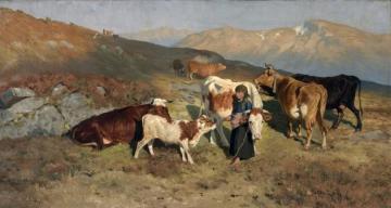 Aften På Fjeldet Artwork by Christian Skredsvig