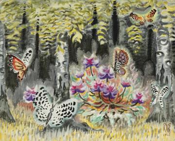 A Dream Of Butterflies Artwork by Charles Burchfield