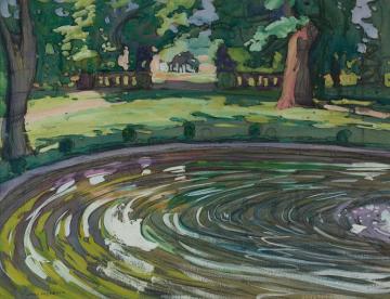 The Garden Pool Artwork by Jane Peterson