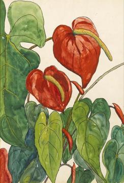 Red Lilies Artwork by Jane Peterson