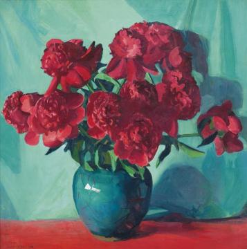 The Red Peonies Artwork by Jane Peterson